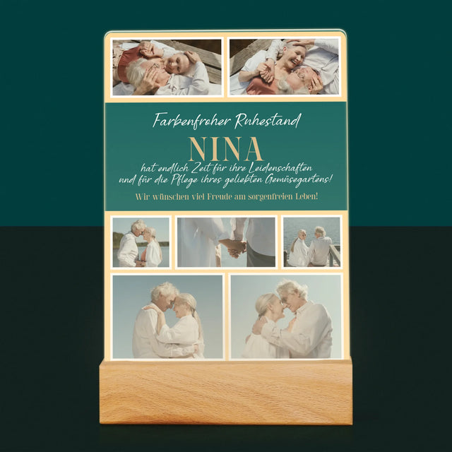 Fotocollage: Farbenfroher Ruhestand - Druck Auf Acrylglas