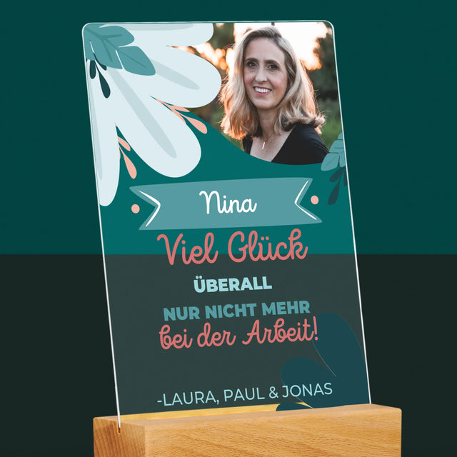 Foto Und Unterschrift: Viel Glück Bei Der Nicht-Arbeit - Druck Auf Acrylglas