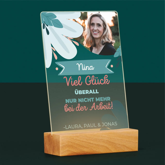 Foto Und Unterschrift: Viel Glück Bei Der Nicht-Arbeit - Druck Auf Acrylglas