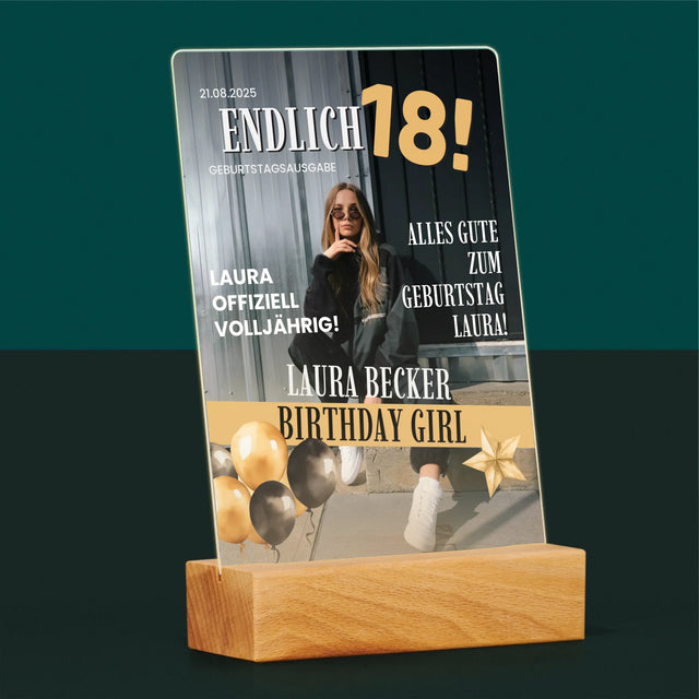 Magazin-Cover: Endlich 18 - Druck Auf Acrylglas