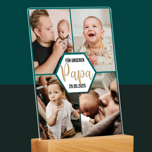 Fotocollage: Für Unseren Papa - Druck Auf Acrylglas