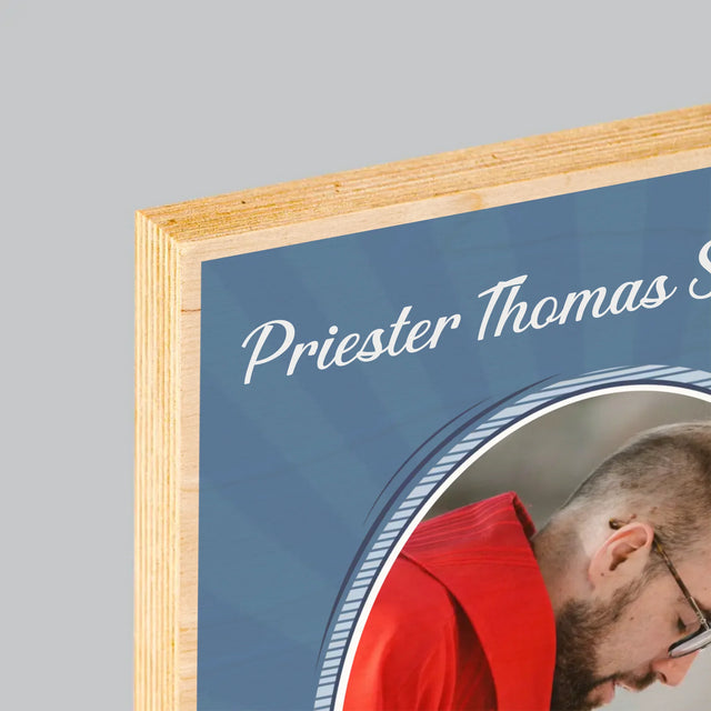 Name Und Unterschrift: Danksagung An Den Priester - Druck Auf Holz