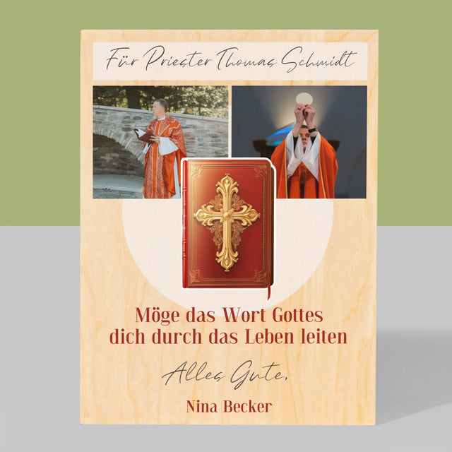 Fotocollage: Das Wort Gottes - Druck Auf Holz