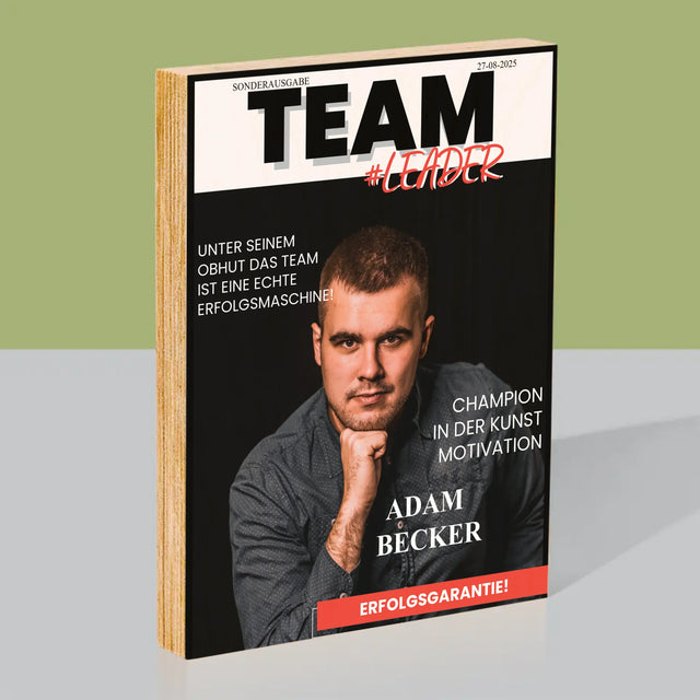 Magazin-Cover: Teamleiter - Druck Auf Holz