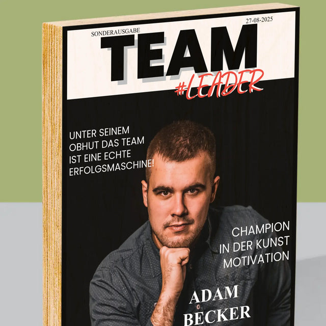 Magazin-Cover: Teamleiter - Druck Auf Holz