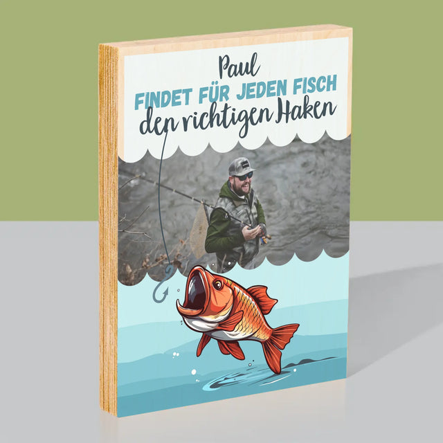 Foto Und Unterschrift: Den Haken Finden - Druck Auf Holz