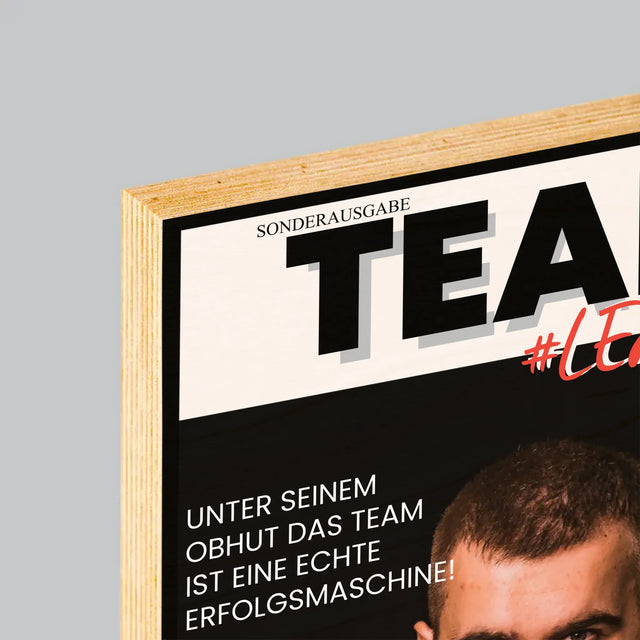Magazin-Cover: Teamleiter - Druck Auf Holz