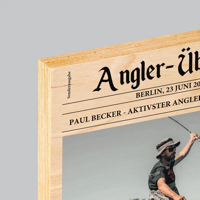 Foto Und Unterschrift: Angler- Übersicht - Druck Auf Holz