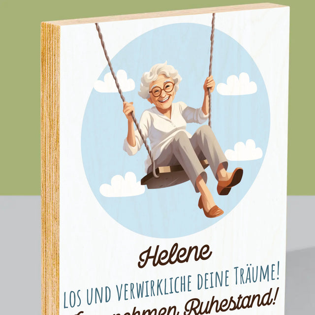 Name Und Unterschrift: Erfülle Deine Träume - Druck Auf Holz