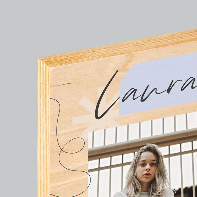 Foto Und Unterschrift: Beste 18-Jährige - Druck Auf Holz