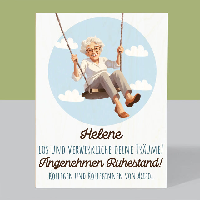 Name Und Unterschrift: Erfülle Deine Träume - Druck Auf Holz