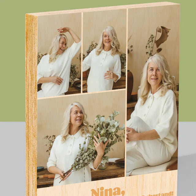 Fotocollage: Erfolgreicher Ruhestand - Druck Auf Holz