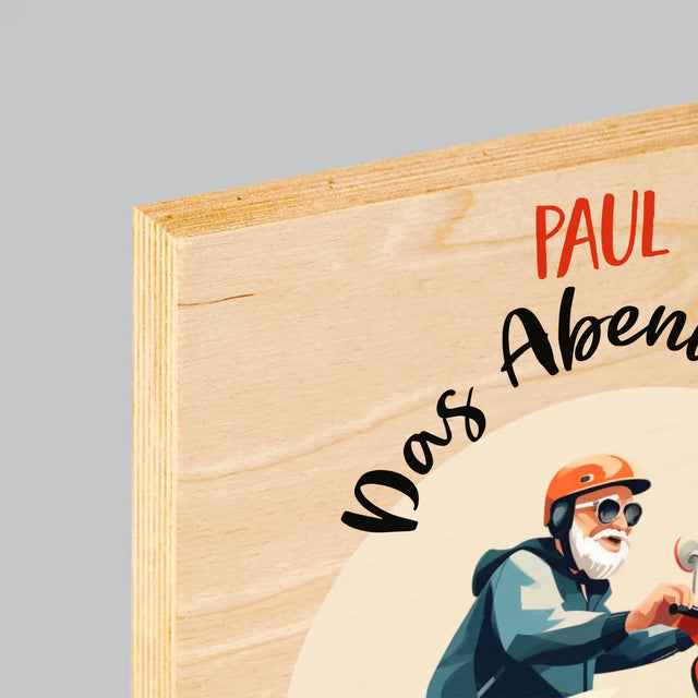 Name Und Unterschrift: Das Abenteuer Fängt Gerade Erst An - Druck Auf Holz