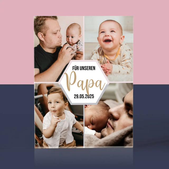 Fotocollage: Für Unseren Papa - Acrylblock