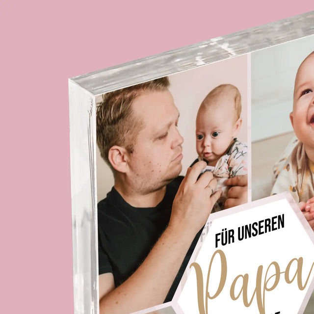 Fotocollage: Für Unseren Papa - Acrylblock