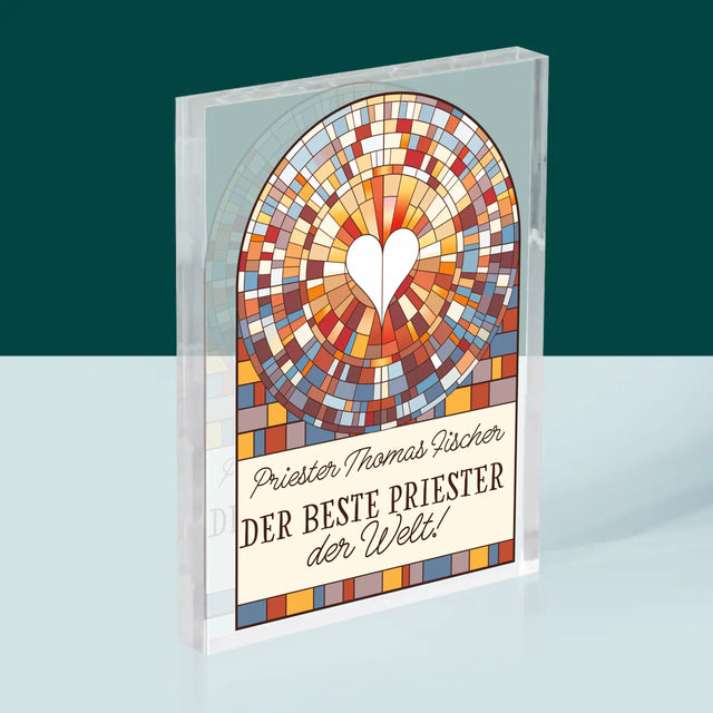 Name Und Unterschrift: Der Beste Priester Der Welt - Acrylblock
