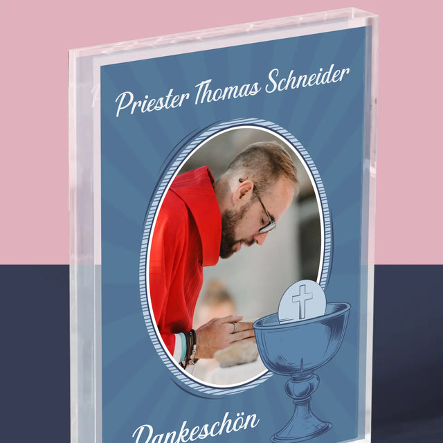 Name Und Unterschrift: Danksagung An Den Priester - Acrylblock
