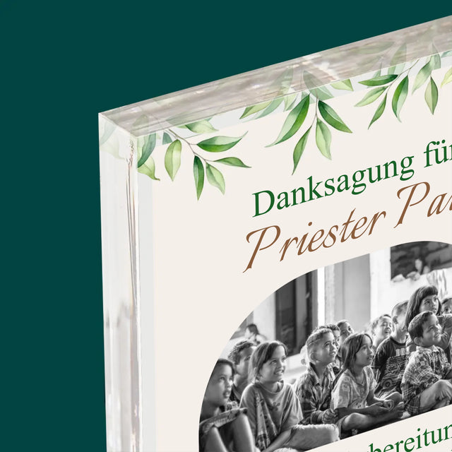 Foto Und Unterschrift: Dank An Den Priester-Kommunion - Acrylblock