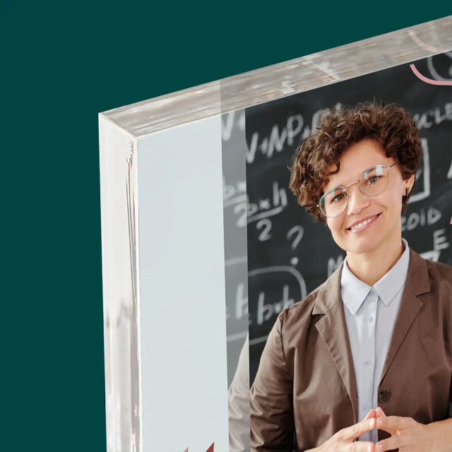 Foto Und Unterschrift: Die Beste Lehrerin Unter Der Sonne - Acrylblock