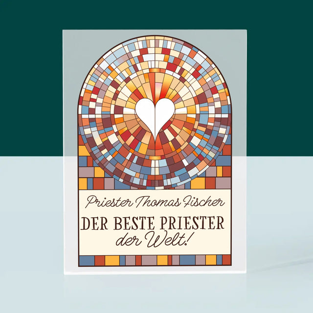 Name Und Unterschrift: Der Beste Priester Der Welt - Acrylblock