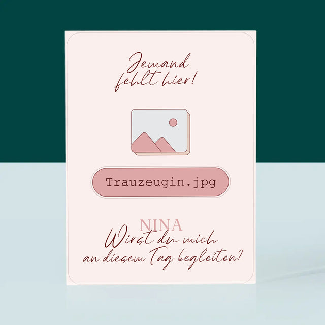 Name Und Unterschrift: Jemand Fehlt - Trauzeugin - Acrylblock