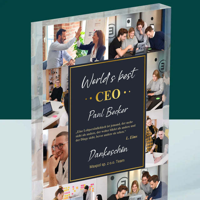 Fotocollage: Der Beste Ceo Der Welt - Acrylblock