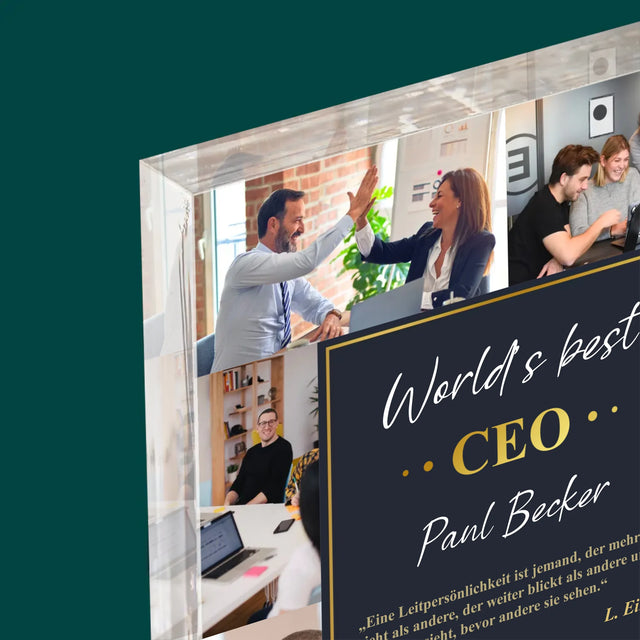 Fotocollage: Der Beste Ceo Der Welt - Acrylblock