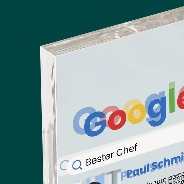 Foto Und Unterschrift: Bester Chef Google Ergebnis - Acrylblock