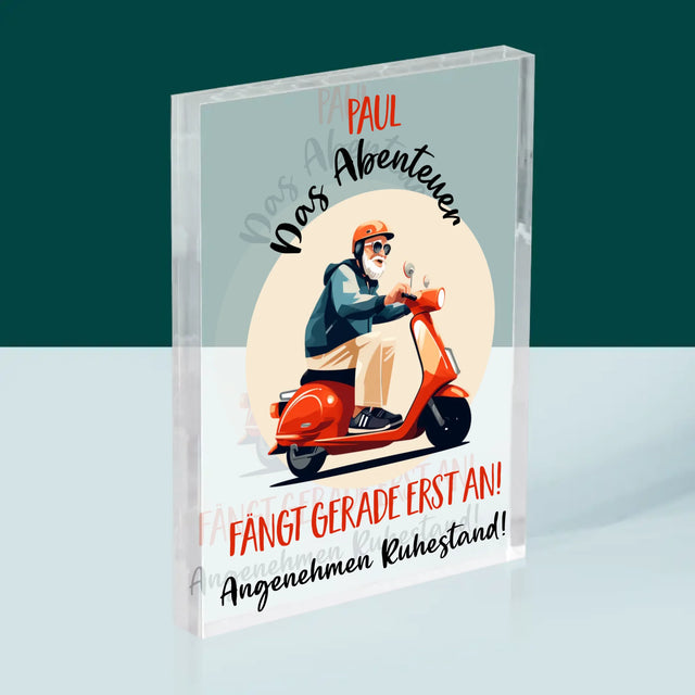 Name Und Unterschrift: Das Abenteuer Fängt Gerade Erst An - Acrylblock