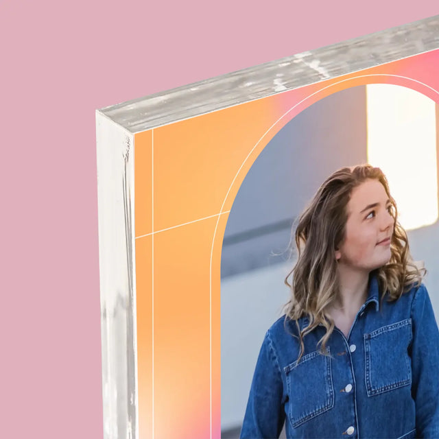 Foto Und Unterschrift: Ändere Dich Nicht - Acrylblock