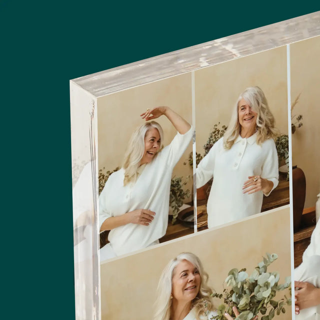 Fotocollage: Erfolgreicher Ruhestand - Acrylblock