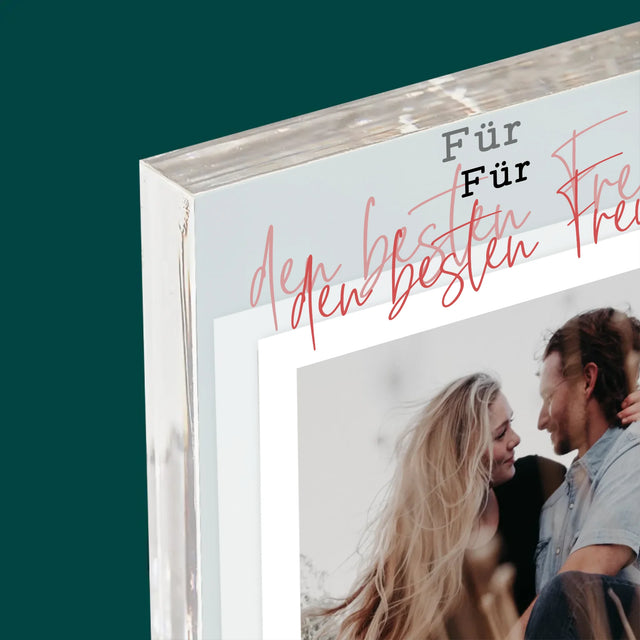 Foto Und Unterschrift: Für Den Besten Freund - Acrylblock
