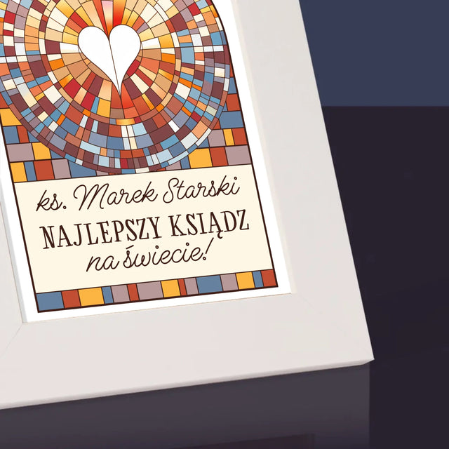 Name Und Unterschrift: Der Beste Priester Der Welt - Bilderrahmen