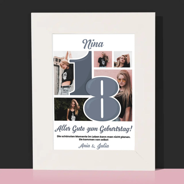 Fotocollage: 18 - Schönsten Momente - Bilderrahmen