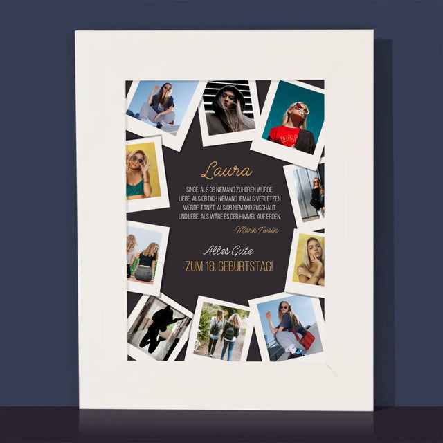 Fotocollage: Geburtstagswünsche - Bilderrahmen
