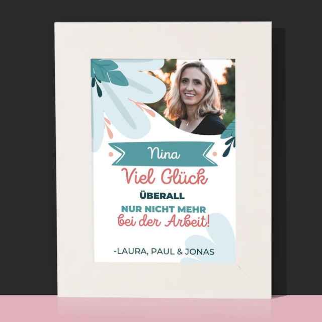 Foto Und Unterschrift: Viel Glück Bei Der Nicht-Arbeit - Bilderrahmen