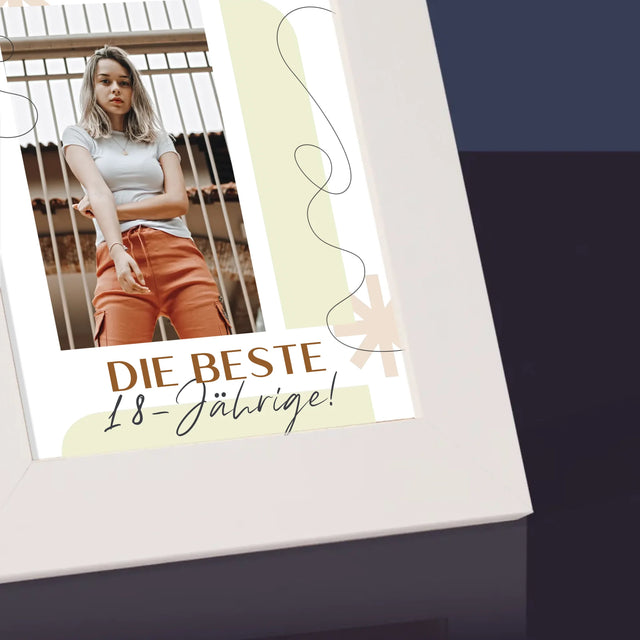 Foto Und Unterschrift: Beste 18-Jährige - Bilderrahmen