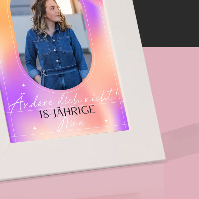 Foto Und Unterschrift: Ändere Dich Nicht - Bilderrahmen