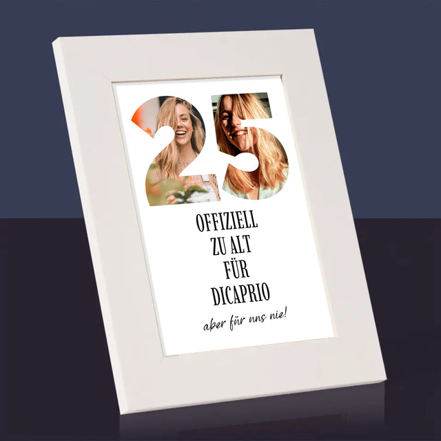 Buchstaben-Collage: Zu Alt Für Dicaprio - Bilderrahmen