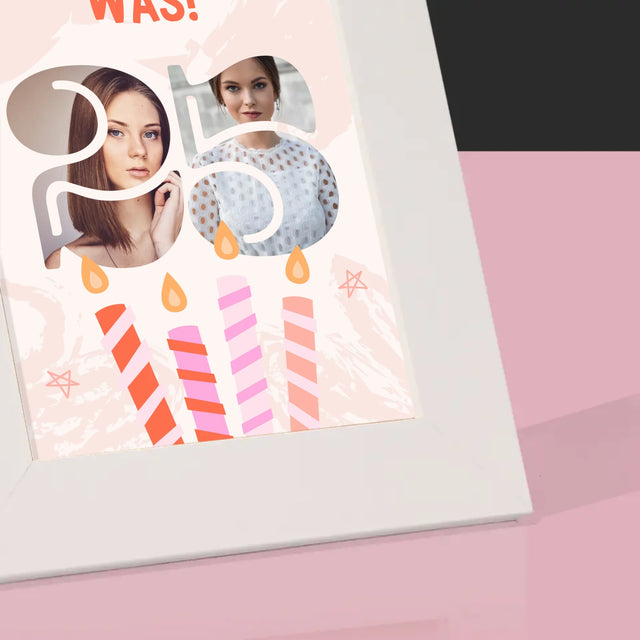 Buchstaben-Collage: Wünsch Dir Was - Bilderrahmen