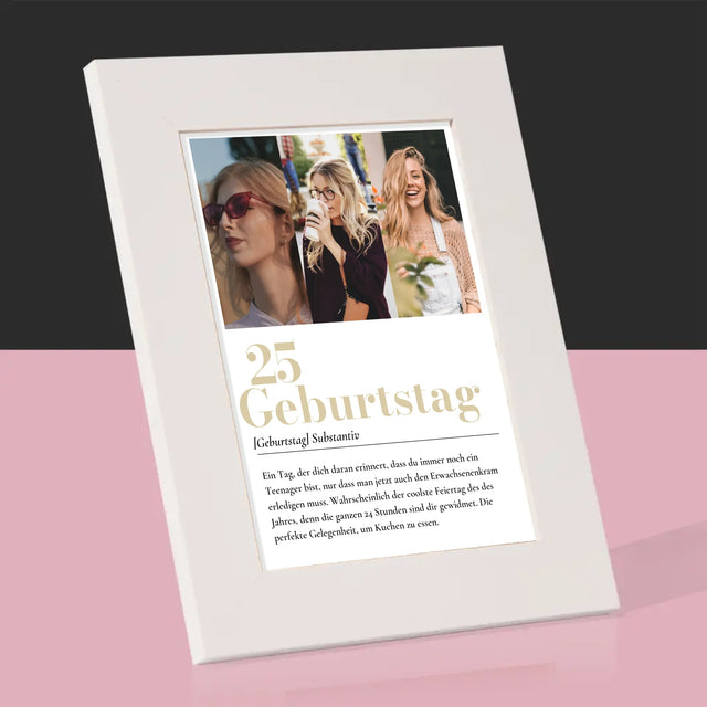 Fotocollage: 25. Geburtstag Definition - Bilderrahmen