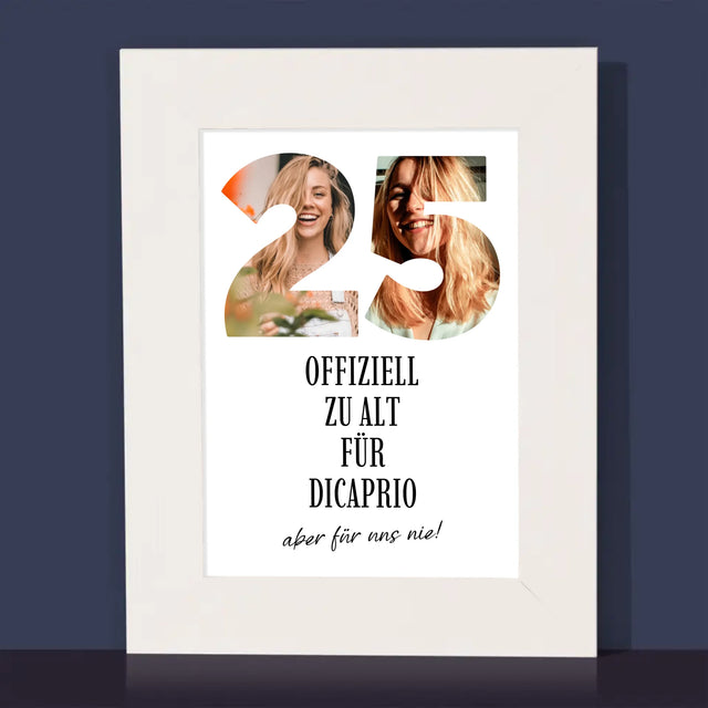 Buchstaben-Collage: Zu Alt Für Dicaprio - Bilderrahmen