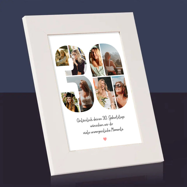 Fotocollage: Wünsche Zum 30. Geburtstag - Bilderrahmen