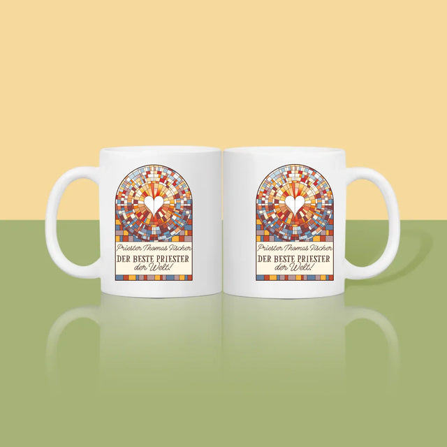Name Und Unterschrift: Der Beste Priester Der Welt - Tasse