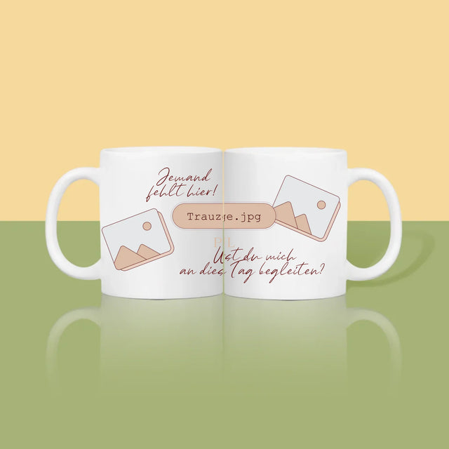 Name Und Unterschrift: Jemand Fehlt - Trauzeuge - Tasse