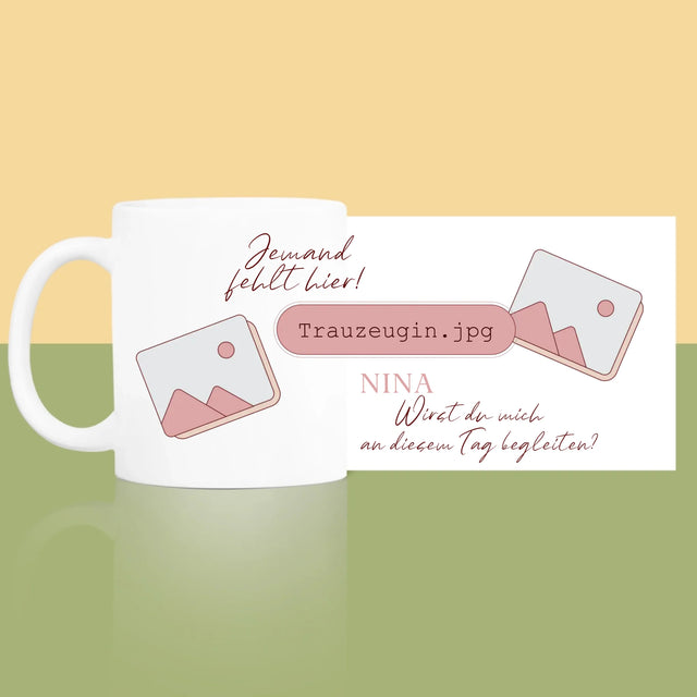 Name Und Unterschrift: Jemand Fehlt - Trauzeugin - Tasse