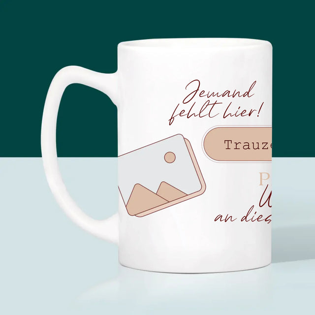 Name Und Unterschrift: Jemand Fehlt - Trauzeuge - Tasse