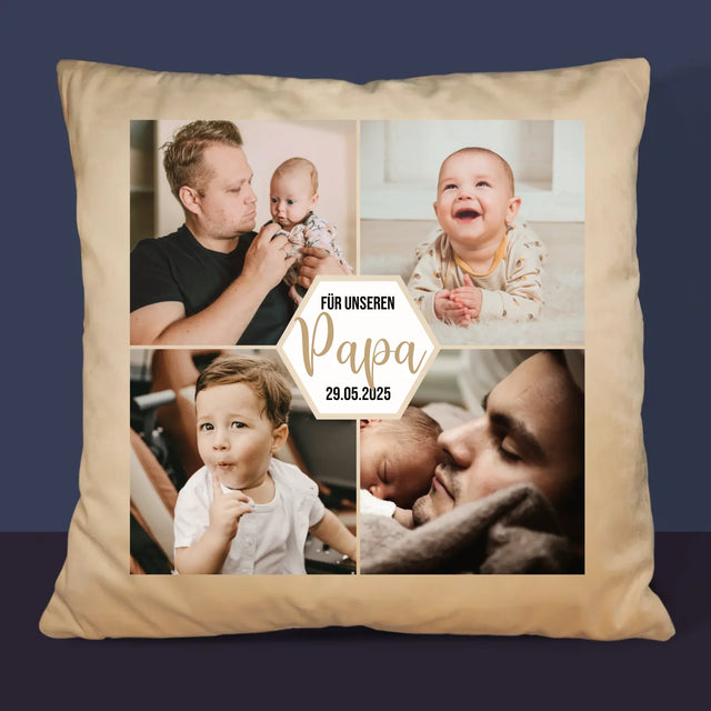 Fotocollage: Für Unseren Papa - Kissen