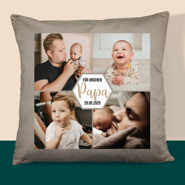 Fotocollage: Für Unseren Papa - Kissen