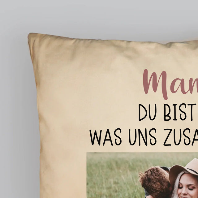 Foto Und Unterschrift: Mama, Du Bist Das, Was Uns Zusammenhält - Kissen